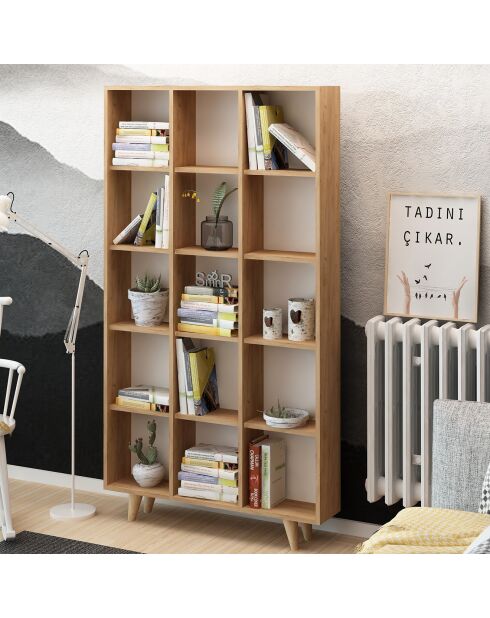 Bibliothèque Michele chêne - 100x25x184 cm
