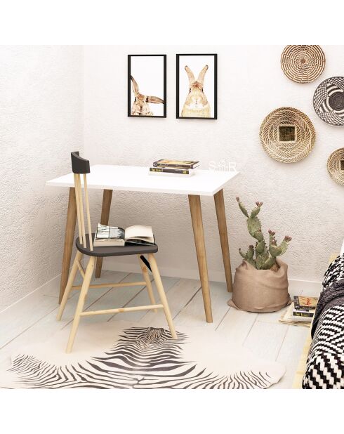 Bureau Cantara blanc - 80x60x74 cm