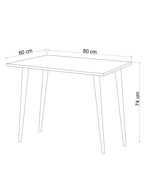 Bureau Cantara blanc - 80x60x74 cm