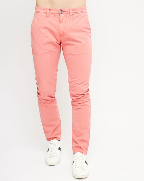 Hellorange, verblasste Blackburn Chinohose