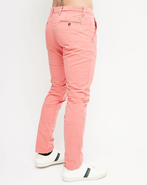 Hellorange, verblasste Blackburn Chinohose