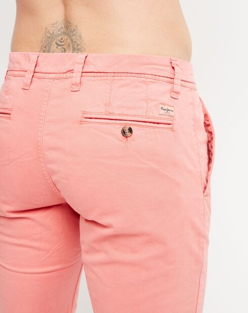 Hellorange, verblasste Blackburn Chinohose