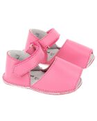 Roze leren sandalen met zakjes