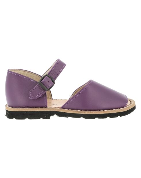 Jeanne paarse leren sandalen