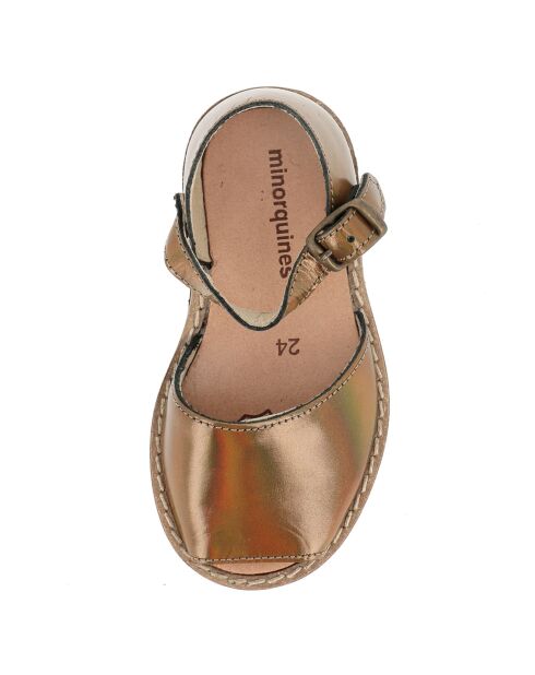 Sandales en Cuir Miroir bronze