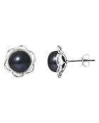 Boucles d'oreilles Argent Perles d'Eau Douce noires
