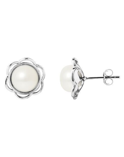 Boucles d'oreilles Argent Perles d'Eau Douce blanc naturel