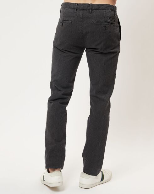 Pantalon Malmo motif texturé gris moyen