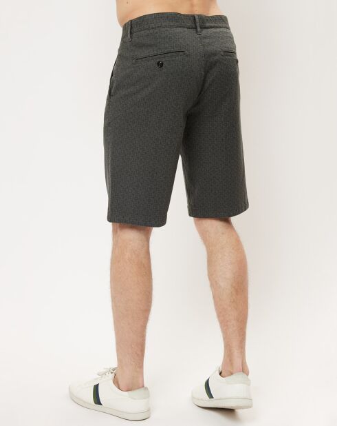 Short chino imprimé kaki