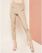 Pantalon 7/8 100% Soie crème