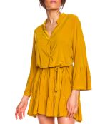 Robe volantée Cynthia moutarde
