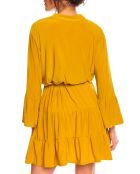 Robe volantée Cynthia moutarde