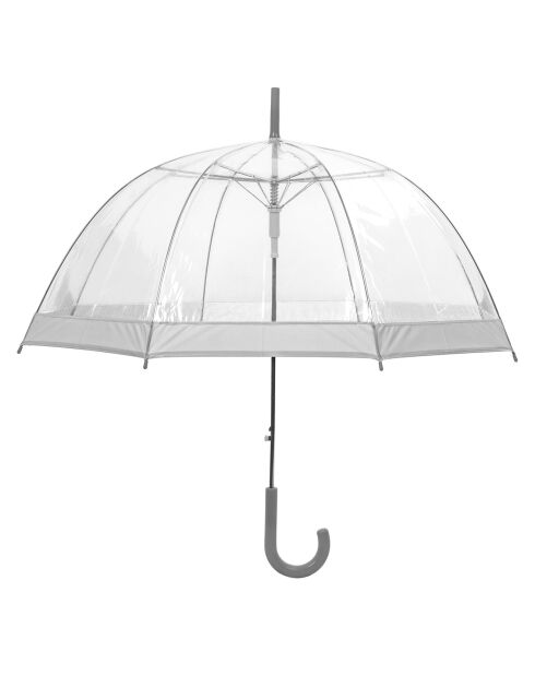 paraguas de apertura automática transparente/plateado