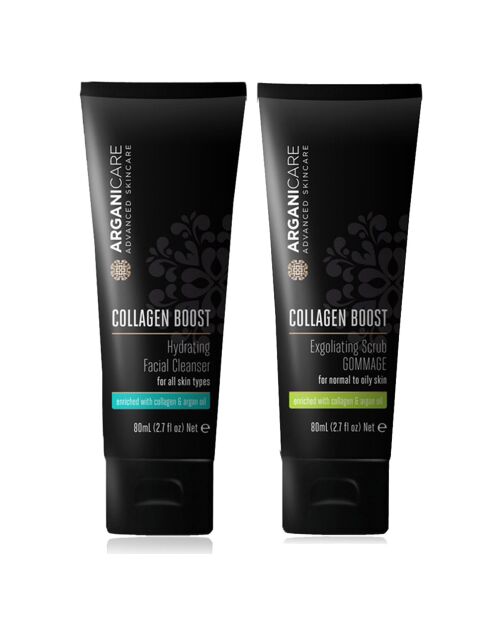 Exfoliërende duoset met collageen voor alle huidtypes - 2x80 ml