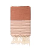 Fouta Nid d'Abeille Ibiza terracotta - 100x200 cm