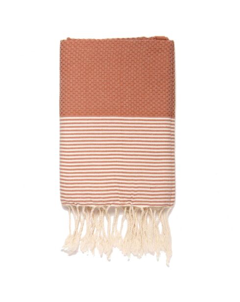 Ibiza Terracotta Honingraat Fouta - 100x200 cm