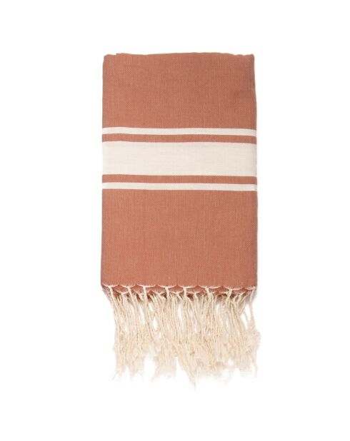 St Tropez Traditionele Fouta Terracotta - 100x200 cm