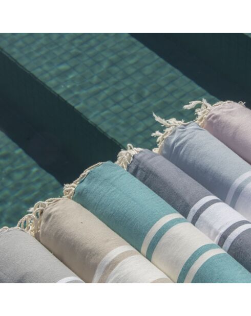 St Tropez Traditional Fouta eendgroen - 100x200 cm