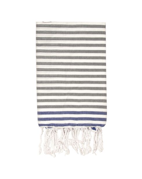 Fouta Bora Bora Grigio/blu greco - 100x200 cm
