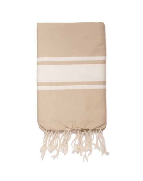 Fouta tradizionale St Tropez beige - 100x200 cm