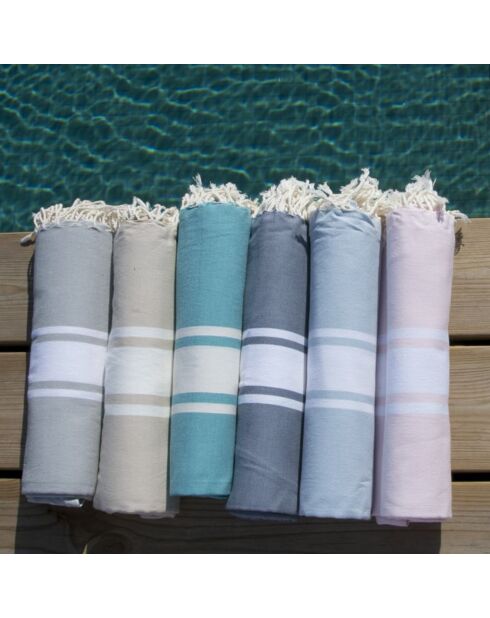 Fouta tradizionale St Tropez beige - 100x200 cm