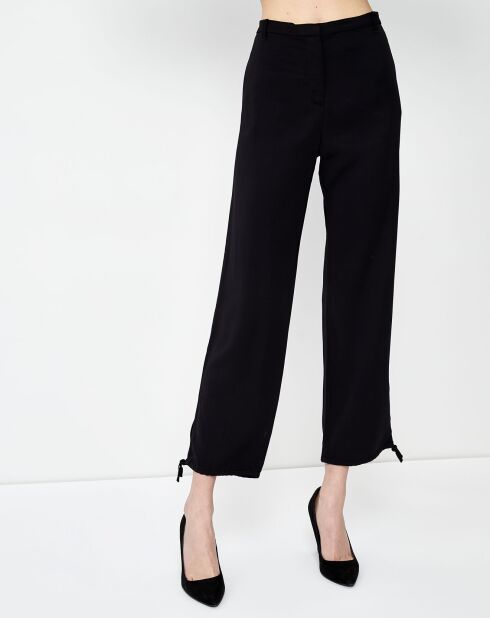 Pantalon droit fluide noir