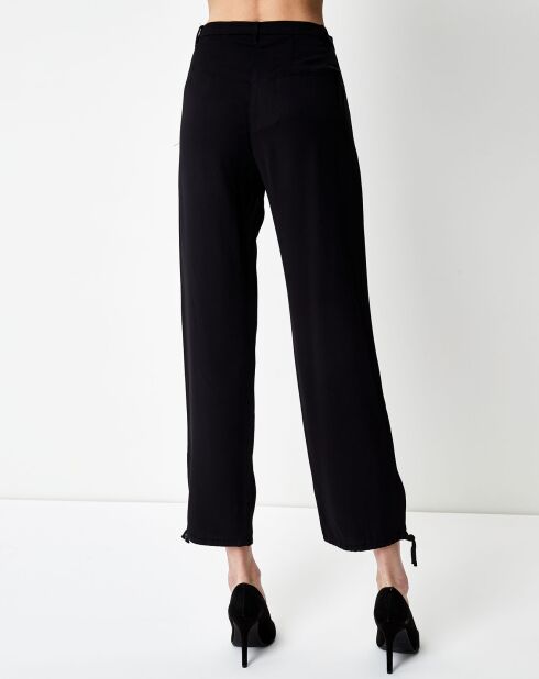 Pantalon droit fluide noir