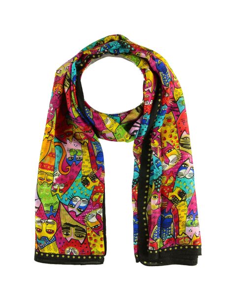 Foulard 100% Soie Animis multicolore - 85x170 cm