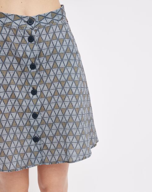 Jupe Eden imprimé jacquard  blé