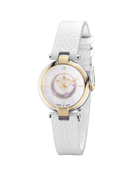 Montre Femme en Cuir Vivana blanc/argenté