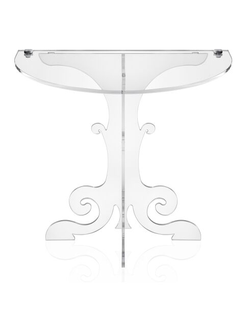 Table de chevet Anfitrione blanc/transparent - 50x30x50.5 cm
