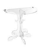 Table de chevet Anfitrione blanc/transparent - 50x30x50.5 cm