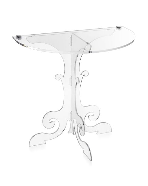 Table de chevet Anfitrione blanc/transparent - 50x30x50.5 cm