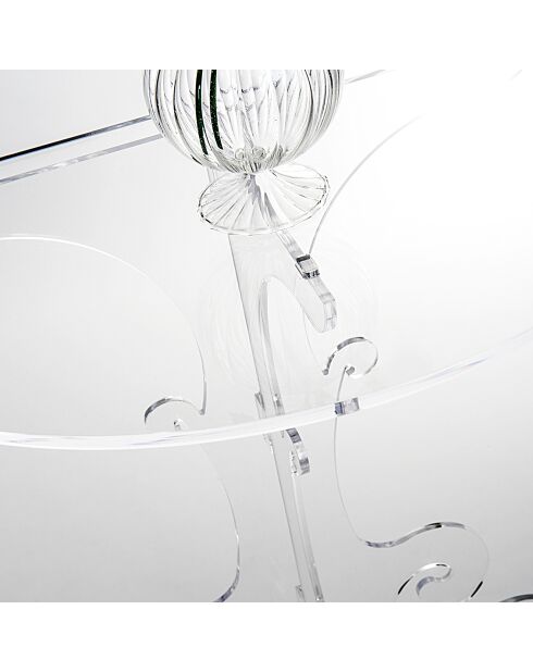 Table de chevet Anfitrione blanc/transparent - 50x30x50.5 cm