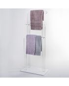 Support à serviettes transparent - 41x24.5x101 cm