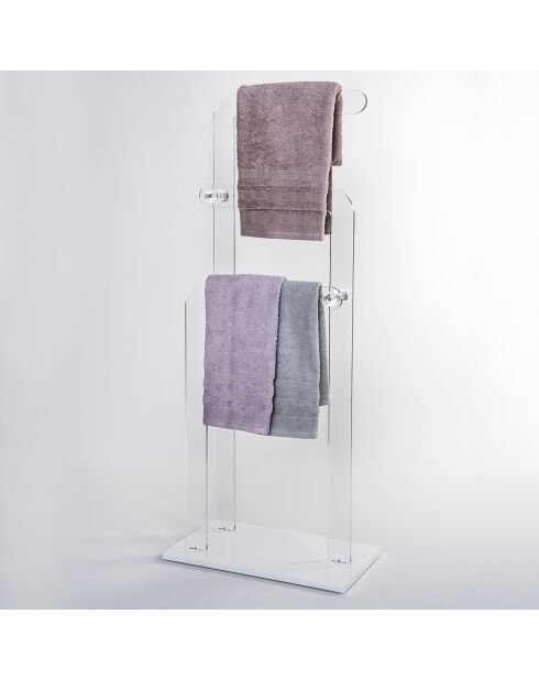 Support à serviettes transparent - 41x24.5x101 cm