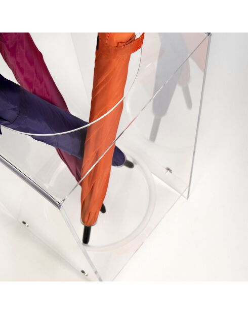 Porte-parapluie Madison transparent - 26x25x64 cm
