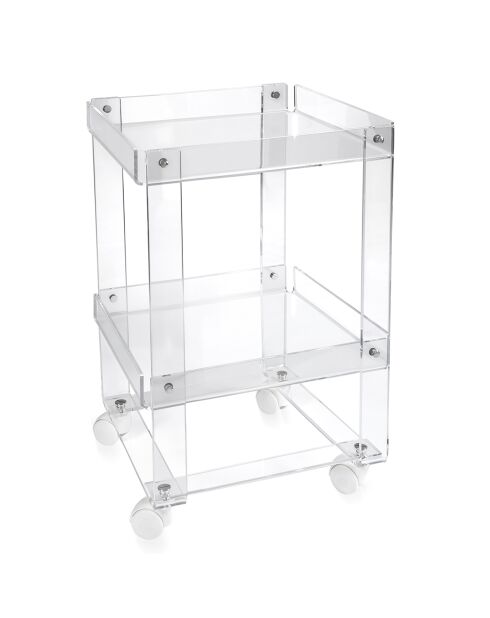 Carrito transparente Valletto Carrello - 41x39,5x64 cm