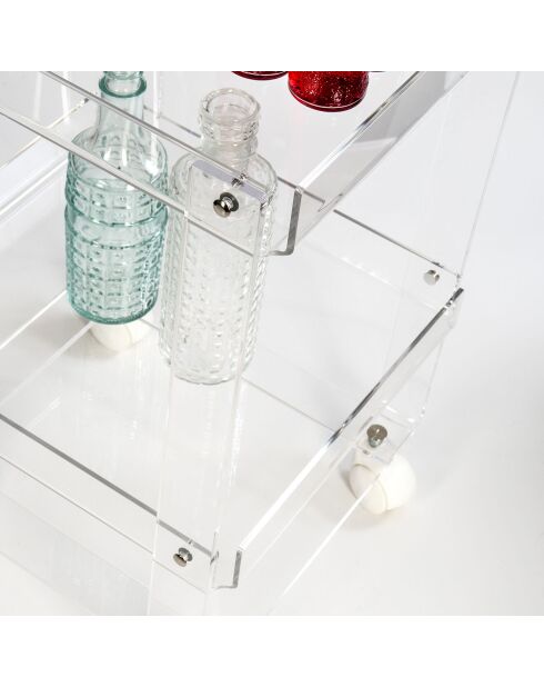 Carrito transparente Valletto Carrello - 41x39,5x64 cm