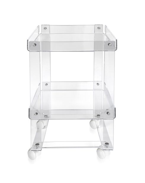 Carrito transparente Valletto Carrello - 41x39,5x64 cm