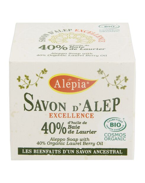 Savon d'Alep Excellence BIO 40% d'Huile de Baie de Laurier - 200 g
