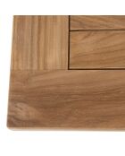Table rectangulaire extensible scandinave Fun teck - 180/240x100x75 cm