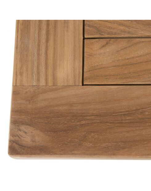 Table rectangulaire extensible scandinave Fun teck - 180/240x100x75 cm