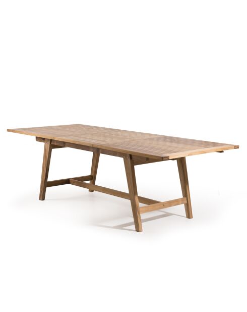 Table rectangulaire extensible scandinave Fun teck - 180/240x100x75 cm