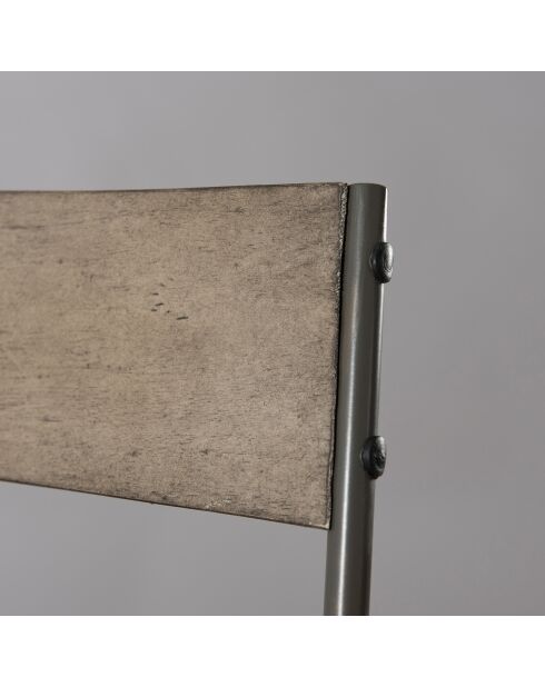 2 Chaises scandinaves Emile bois/métal - 46x58x95 cm