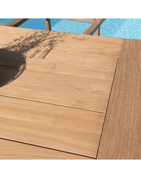 Tavolo Denver Kim in teak - 220x100x78 cm