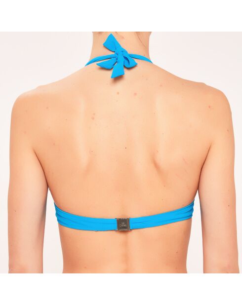 Triangel-Badeanzugtop mit türkisfarbenen Muscheln