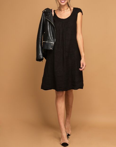 Robe 100% Lin Stella noire