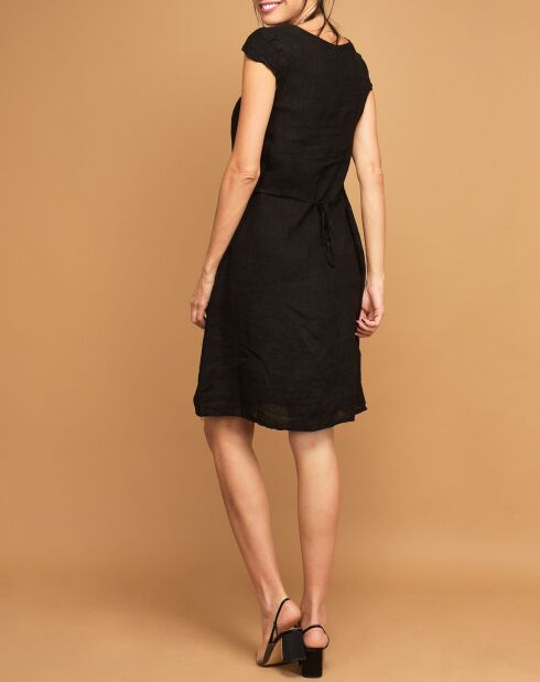 Robe 100% Lin Stella noire