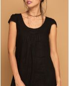 Robe 100% Lin Stella noire